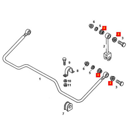 SILENTBL./PÚZDRO TYČ STABIL.ZAD. .