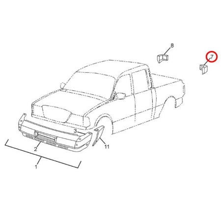 ROH NÁRAZNÍKA – ĽAVÝ