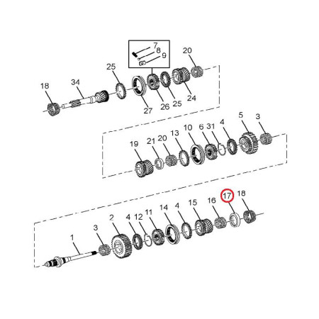 VYMEDZOVACIA PODLOŽKA HRIADEĽ PREVODOVKA O.D.