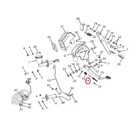 KLIN/ČAP PÁKA SPOJKA PLAST.