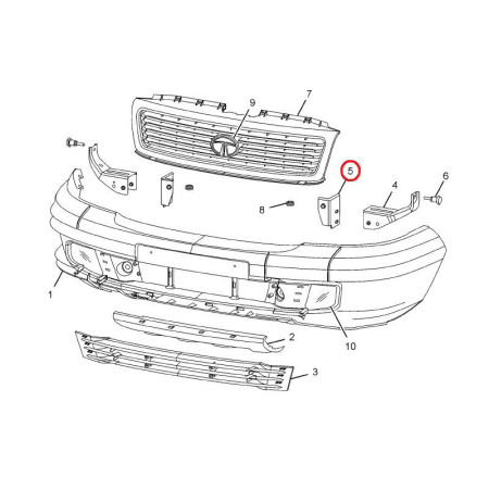 KONZOLA NARAZNIK PRED.LAV.