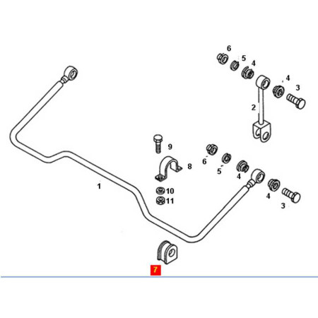 SILENTBL./PÚZDRO TYČ STABIL.ZAD.