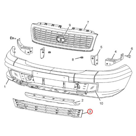 PREDNÁ MRIEŽKA NÁRAZNÍKA