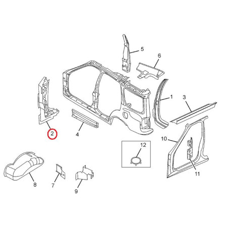 STĹPIK "A" PRAVY HORNÝ  VNÚTORNÝ