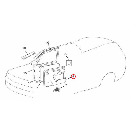 TAPACÍR DVERE PRAVÝ PREDNÝ