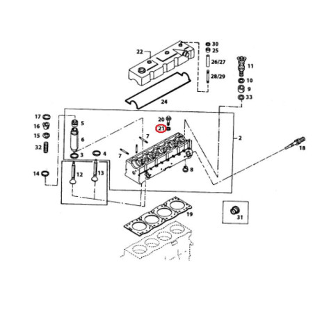 PODLOŽKA SKRUTKY HLAVY VALCOV