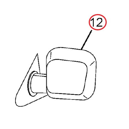 SPÄTNÉ ZRKADLO - PRAVÉ VONK. HEAT