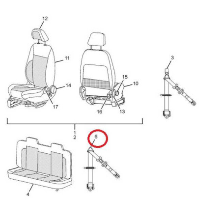 BEZPEČNOSTNÉ PÁSY ZADNÉ SADA