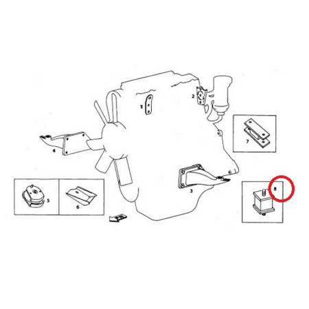 SILENTBLOK MOTORA ZADNÝ 4X4