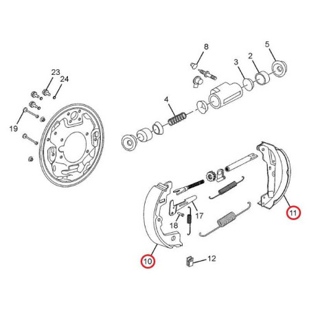 BRZDOVÉ OBLOŽENIE ZADNÉ SADA ECONOMY