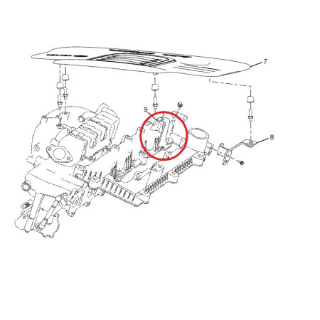 DRŽIAK KRYT MOTORA PRAVÝ ZADNÝ