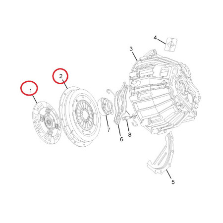 DISK/LAMELA SPOJKA SADA (BEZ LOŹ) ECONOMY