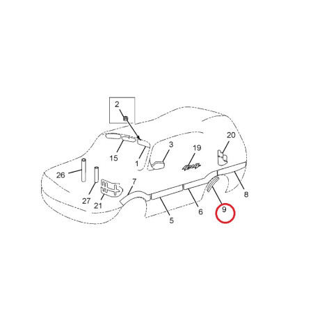 LIŠTA ZAD. BLATNÍKA ĽAVÁ .