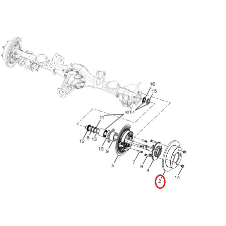 BRZDOVÝ KOTÚČ ZADNÝ - 4X2