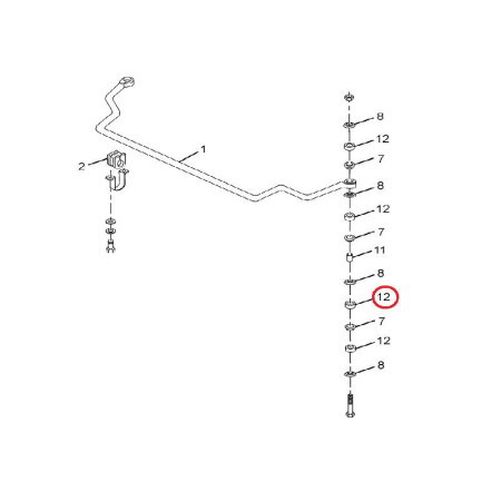 SILENTBLOK STABILIZÁTOR PREDNÝ - VALEC