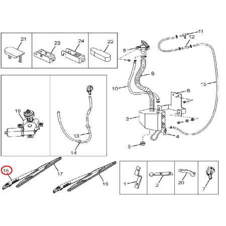RAMENO STIERAČ PRAVÉ . (610mm)