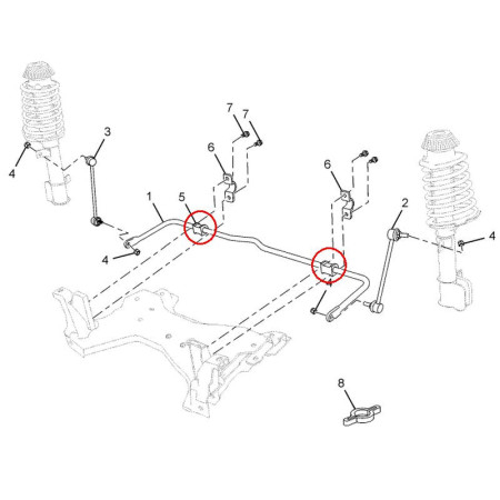 SILENTBLOK STABILIZÁTOR PREDNÝ