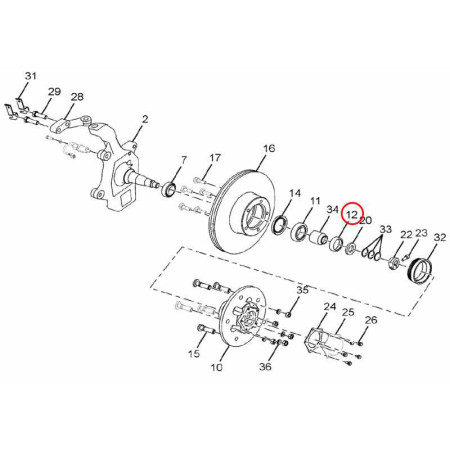 LOŽISKO PREDNÉ VONKAJŠIE 4X2 ECONOMY