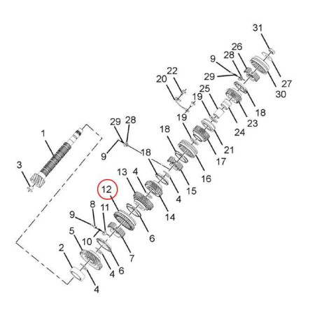 OBJÍMKA SYNCHRONNEJ SPOJKY - 1/2 stup.