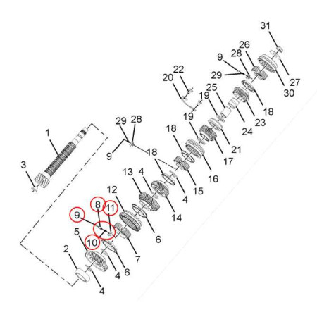 ZÁPADKA SYNCHRONNEJ SPOJKY - 1/2 stup. - set