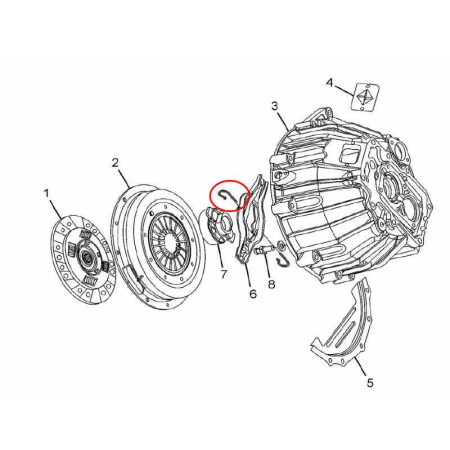 VÝTLACNÁ VIDLICA SPOJKY - PRUŽINA