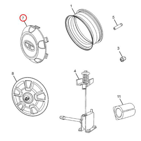 PUKLICKA - NÁBOJ KOLESA - XENON 4X2