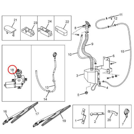 MOTOR NA ZADNÝ STIERAČ - ROVER