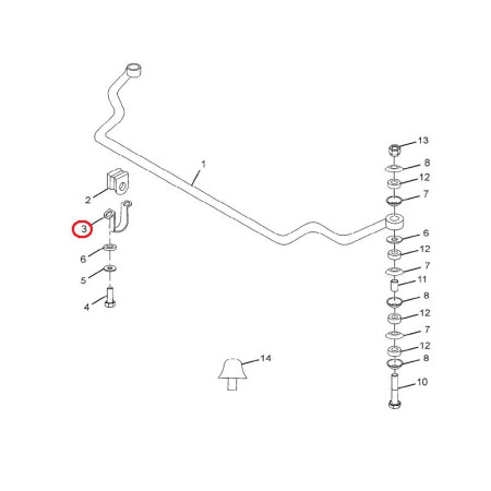 DRŽIAK GUMY TYČ ŠTABIL.