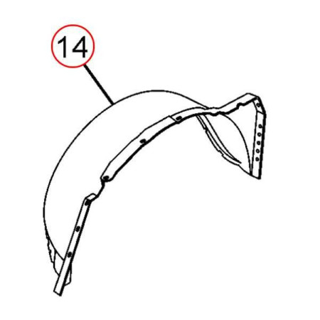 MUDLINER FRONT OUTER LH