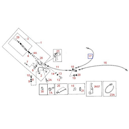 BRZDOVÉ LANKO - RUČNÁ BRZDA - PRAVÁ