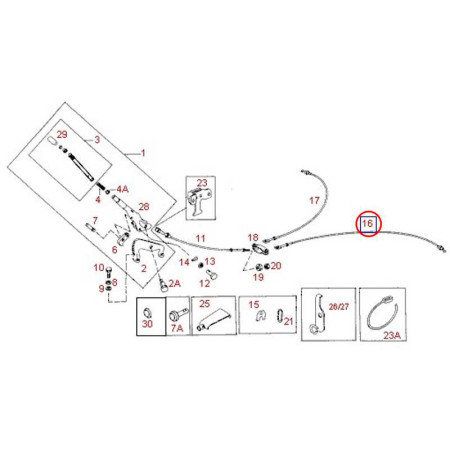 LANKO BRZDA RUČNÁ ĽAVÁ