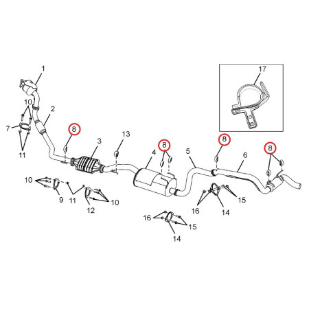 SILENTBLOK VÝFUKU 6X