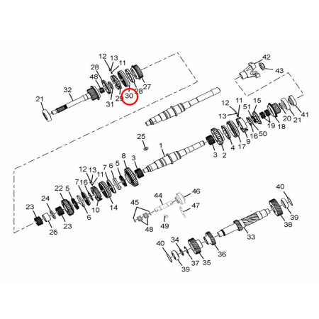 OBJÍMKA SYNCHRONNEJ SPOJKY - 3/4 stup.