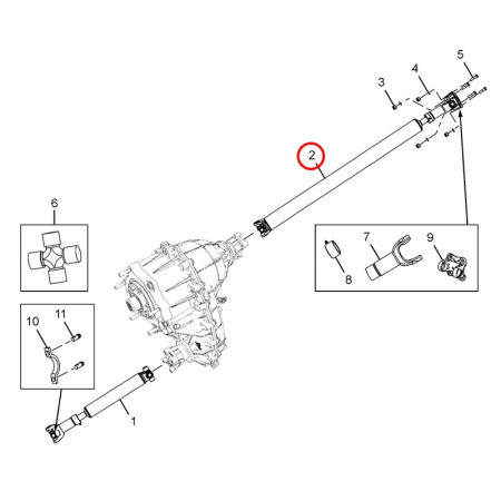 ASSY PROPELLER SHAFT 4X4-REAR