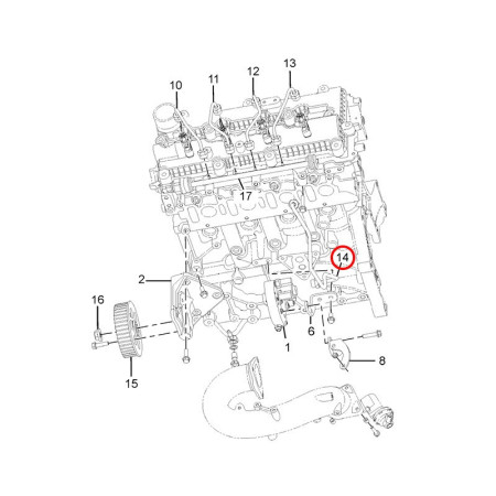 FUEL PRESSURE LINE - H. pump to rail B.