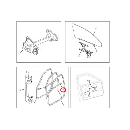 HAUSTÜR AUSSENGURTTEILE - LINKS