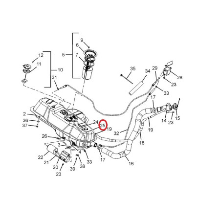 KRAFTSTOFABFAL LEITUNG VON FILTER ZUM PUMPE 284247610104