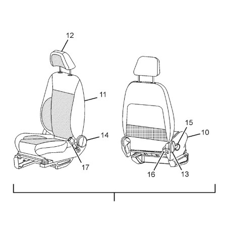 FRONT SEAT COMPLET - LH - LHD