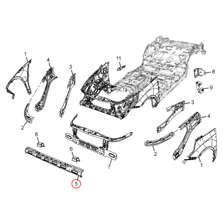 ASSY C/S MBR RADIATOR SUPPORT LOWER