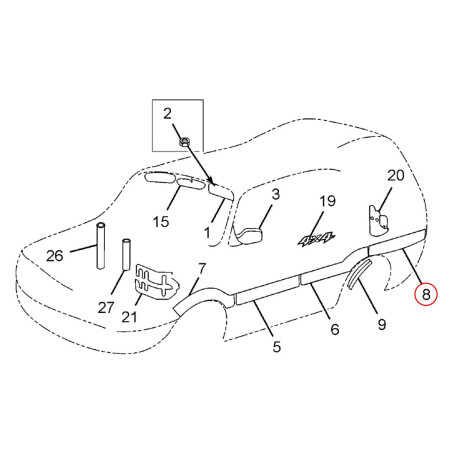 KOTFLUEGEL HINTEN LEISTE LINKS