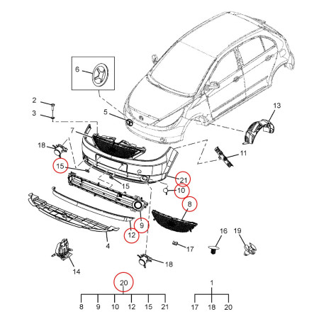 FRONT BUMPER COMPLETE - Economy