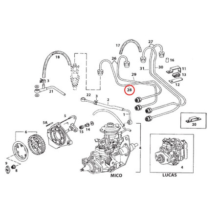 FUEL PRESSURE LINE - Cyl. 01
