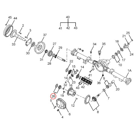 DIF. REAR - BEARING CONE/CUP ROLLER - 550182/550225