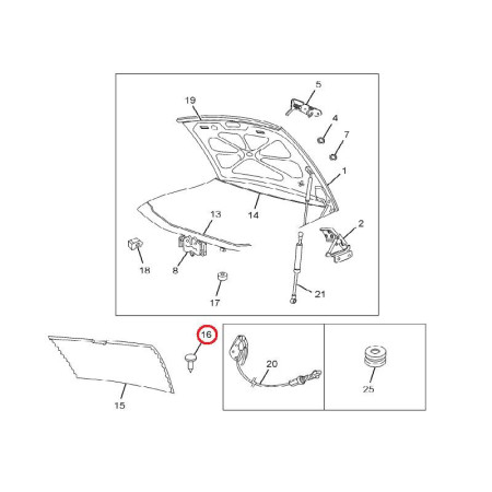 SPONA ZVUK. IZOLÁCIE KAPOTY .