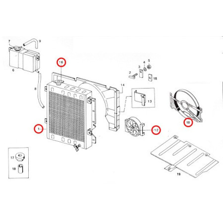 RADIATOR WITH FAN used