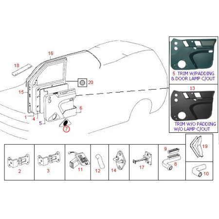 AUTOTÜR LAUTSPRECHERABDECKUNG used