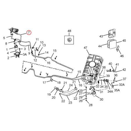 KRAFTSTOFABFAL LEITUNG (FIP TO FIREWALL)