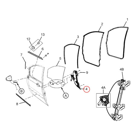WINDOW REGULATOR FR DR RH
