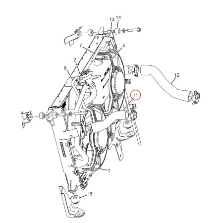 HOSE - UPPER COOLING PIPE TO RADIATOR