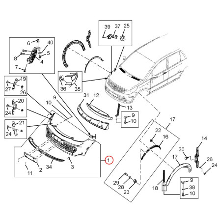NÁRAZNÍK - PREDNÝ CO-20